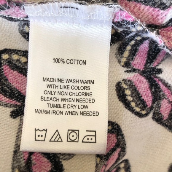 Foxcroft NYC Butterfly Print 3/4 Sleeve Button Down Fitted Top Size 14 - Picture 4 of 14